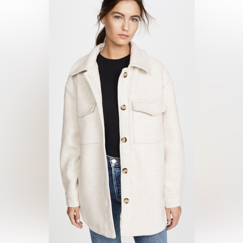 Line & Dot Drew Wool Blend Shacket